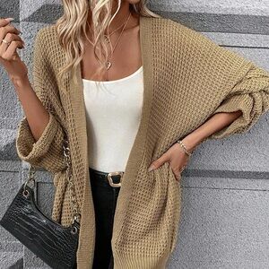 George | S | Women's Tan Open-Front Cardigan